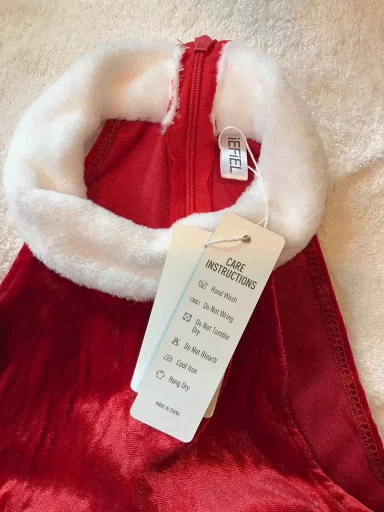 iEFIEL Mrs. Santa Claus Suit with Hat & Belt Sz M NEW - Image 3