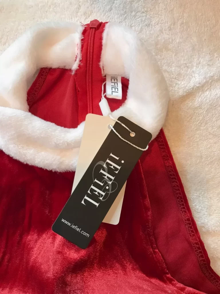 iEFIEL Mrs. Santa Claus Suit with Hat & Belt Sz M NEW - Image 4