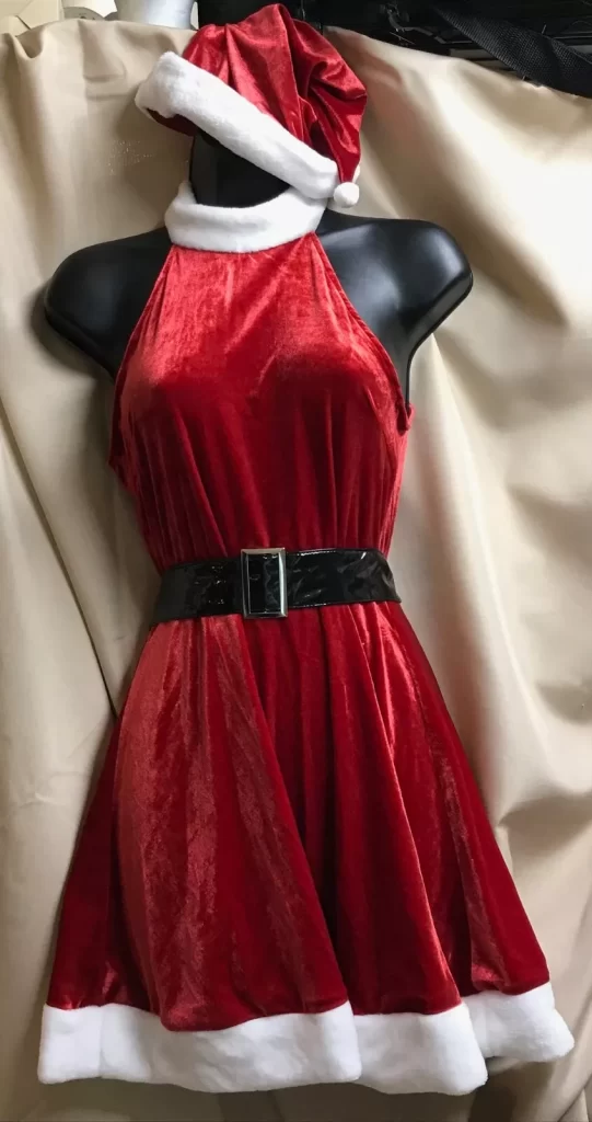 iEFIEL Mrs. Santa Claus Suit with Hat & Belt Sz M NEW - Image 9