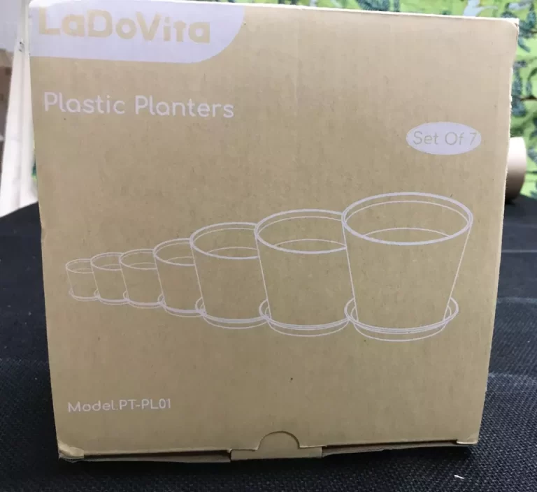 LaDoVita Black Plastic Planters Set of 7 Model PT-PL01 NEW - Image 6