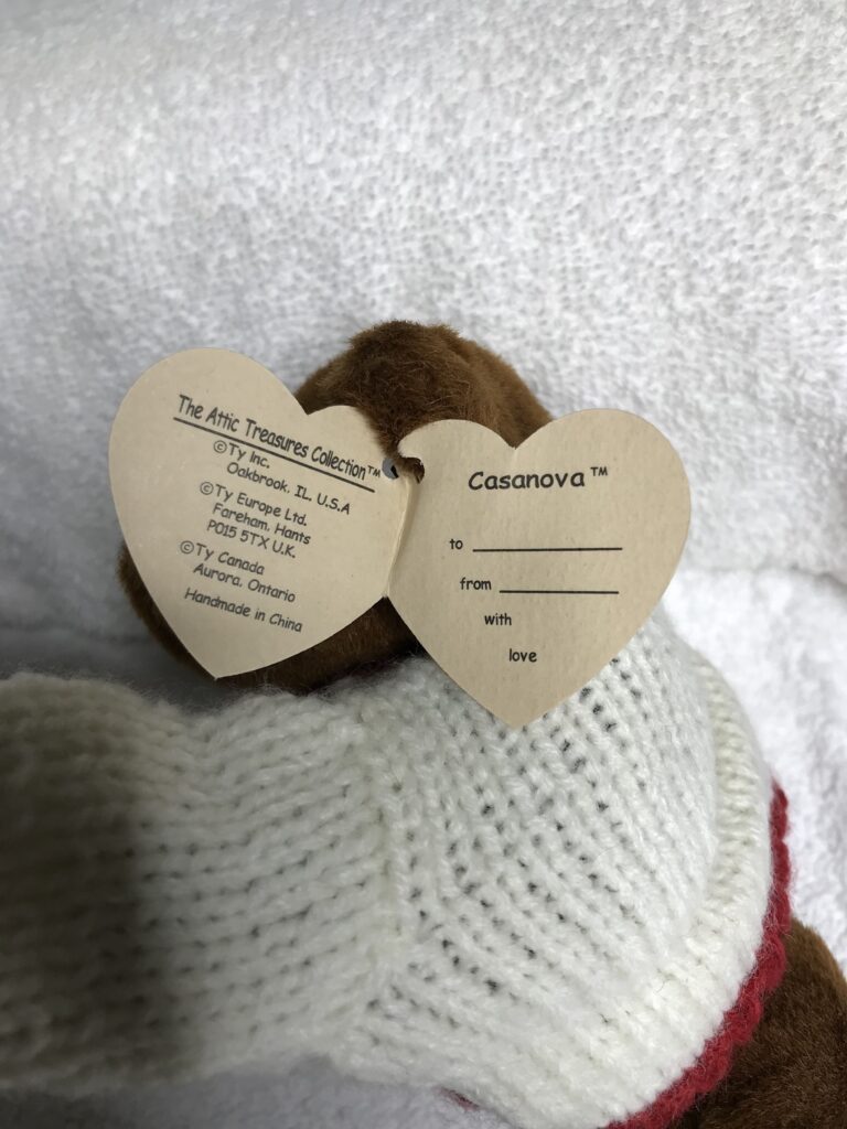 Ty Attic Treasures Casanova Bear Jointed, Estate Collection Excellent Condition - Image 10