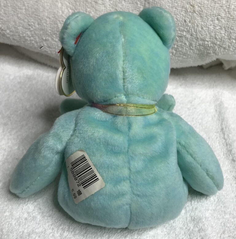 Ty Beanie Baby Ariel (2000 In Memory Bear) Tags Intact Roses Embroidery Estate - Image 11