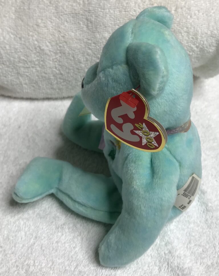 Ty Beanie Baby Ariel (2000 In Memory Bear) Tags Intact Roses Embroidery Estate - Image 12