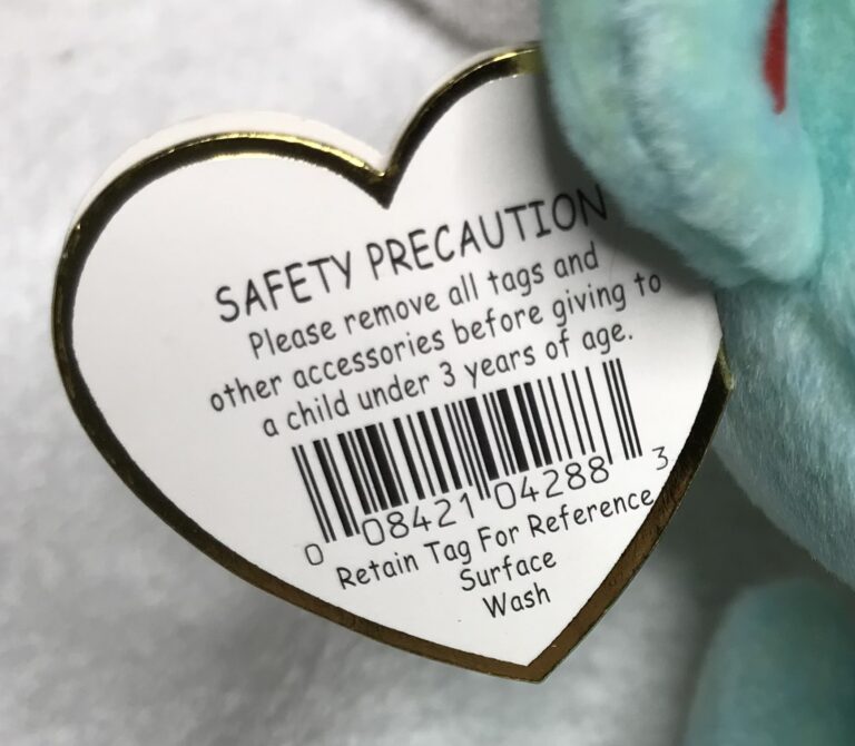 Ty Beanie Baby Ariel (2000 In Memory Bear) Tags Intact Roses Embroidery Estate - Image 3