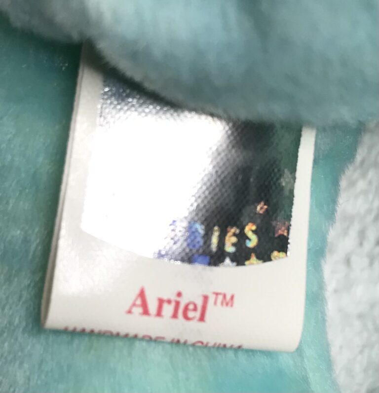 Ty Beanie Baby Ariel (2000 In Memory Bear) Tags Intact Roses Embroidery Estate - Image 5