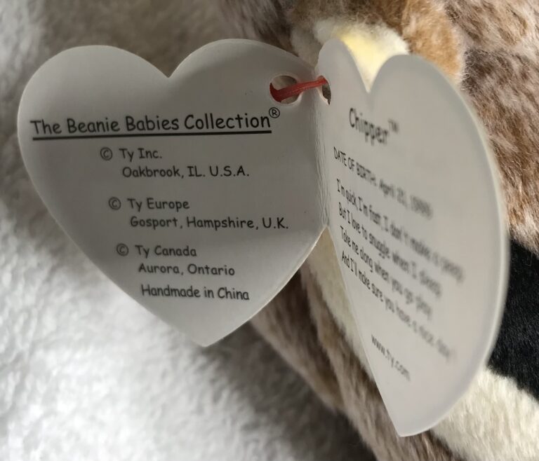 Ty Beanie Baby Chipper the Chipmunk  DOB 4/21/1999 Tags Intact Retired  Estate - Image 3