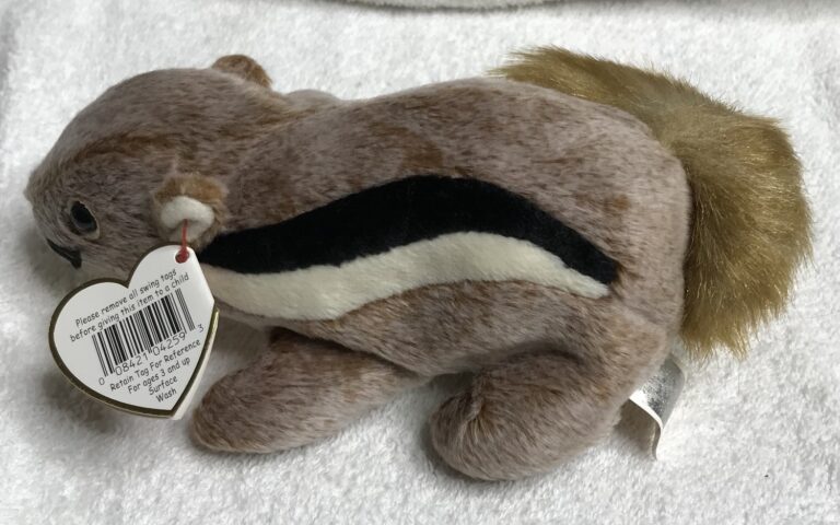 Ty Beanie Baby Chipper the Chipmunk  DOB 4/21/1999 Tags Intact Retired  Estate - Image 10