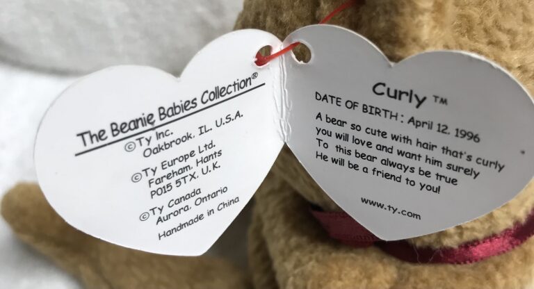 Ty Beanie Baby Curly the Bear – DOB 4/12/1996 – Retired – Tags Intact – Estate Collection - Image 10