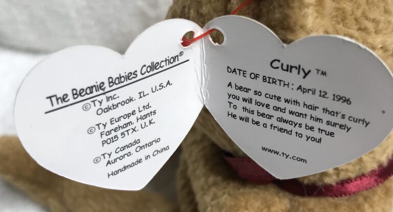 Ty Beanie Baby Curly the Bear – DOB 4/12/1996 – Retired – Tags Intact – Estate Collection - Image 11