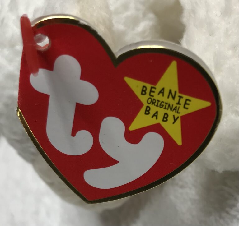 Ty Beanie Baby – Fleece the Lamb – 1996 – White with Pink Nose – Tags Intact – Estate Collection - Image 4
