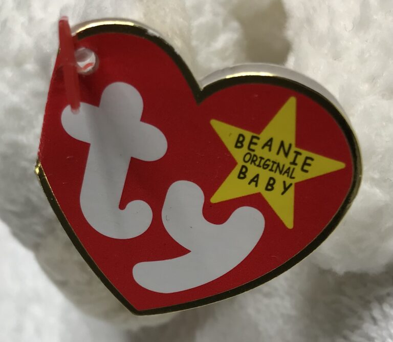 Ty Beanie Baby – Fleece the Lamb – 1996 – White with Pink Nose – Tags Intact – Estate Collection - Image 5