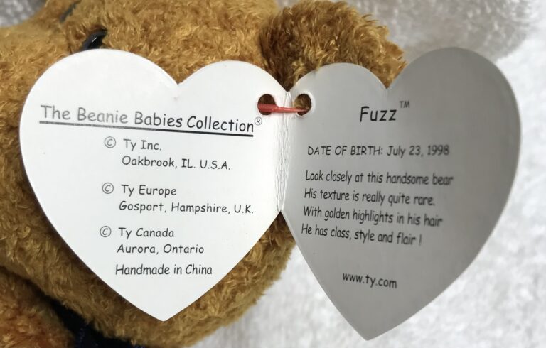 Ty Beanie Baby Fuzz the Bear – Retired – Tags Intact – Beanie Original Baby – Estate Collection - Image 5
