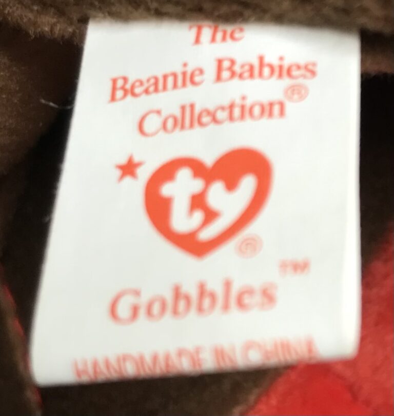 Ty Beanie Baby Gobbles the Turkey – 1996 – Tags Intact – Thanksgiving Plush – Estate Collection - Image 6
