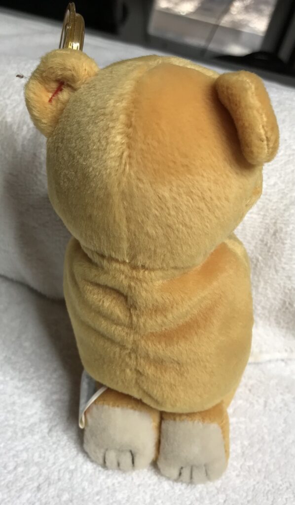 Ty Beanie Baby – Hope the Praying Bear – Yellow Gold – Tags Intact – Display Case – Estate Collection - Image 6
