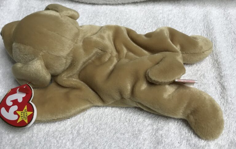 Ty Beanie Baby Fetch the Dog – DOB 2/4/1997 – Retired – Plastic Nose Tags Intact - Image 2