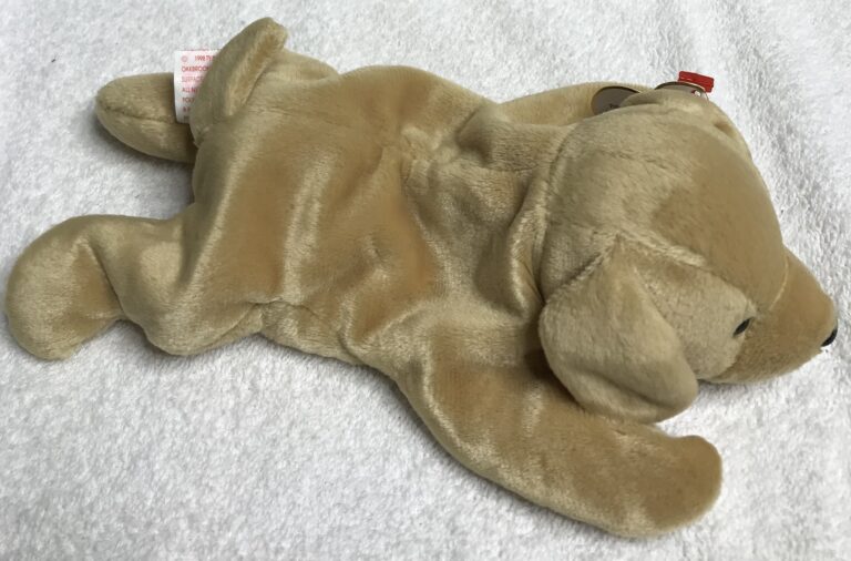 Ty Beanie Baby Fetch the Dog – DOB 2/4/1997 – Retired – Plastic Nose Tags Intact - Image 12