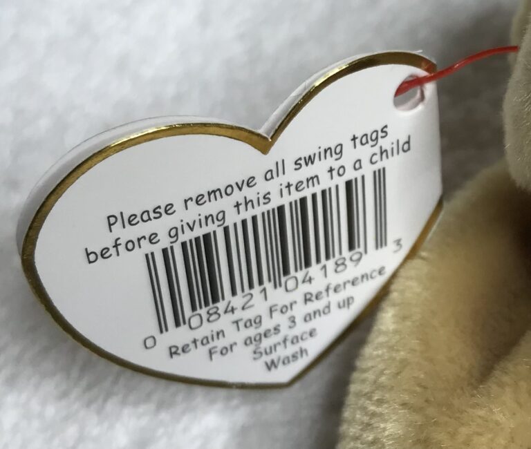 Ty Beanie Baby Fetch the Dog – DOB 2/4/1997 – Retired – Plastic Nose Tags Intact - Image 6