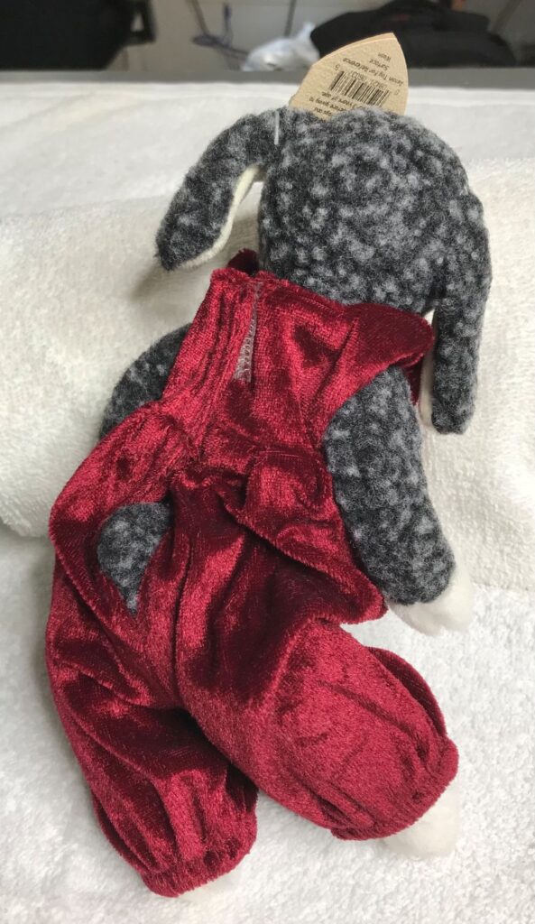Ty Attic Treasures – Lilly the Lamb – Burgundy Jumpsuit – Tags Intact - Image 4