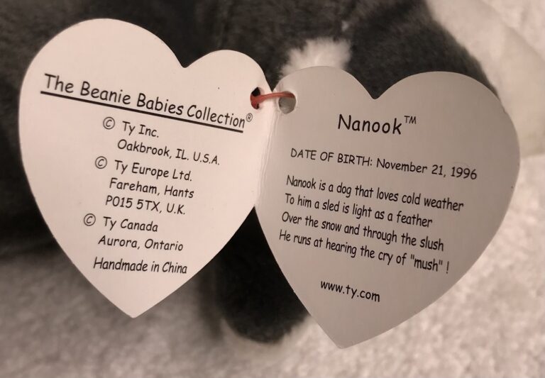 Ty Beanie Baby – Nanook the Husky Dog – 1996 Birthday – Tags Intact – Retired – From Estate Collection - Image 10