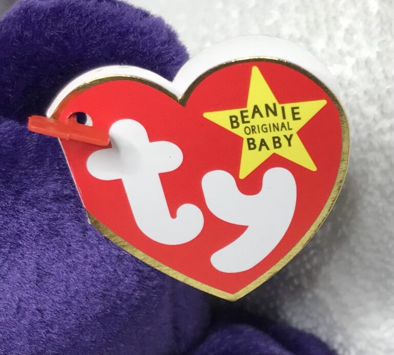 Ty Beanie Baby – Princess the Bear (Diana Memorial) – Dark Purple – Tags Intact – In Display Case – From Estate Collection - Image 15
