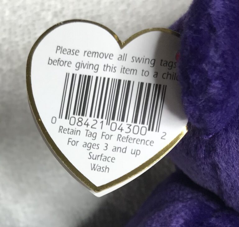 Ty Beanie Baby – Princess the Bear (Diana Memorial) – Dark Purple – Tags Intact – In Display Case – From Estate Collection - Image 16