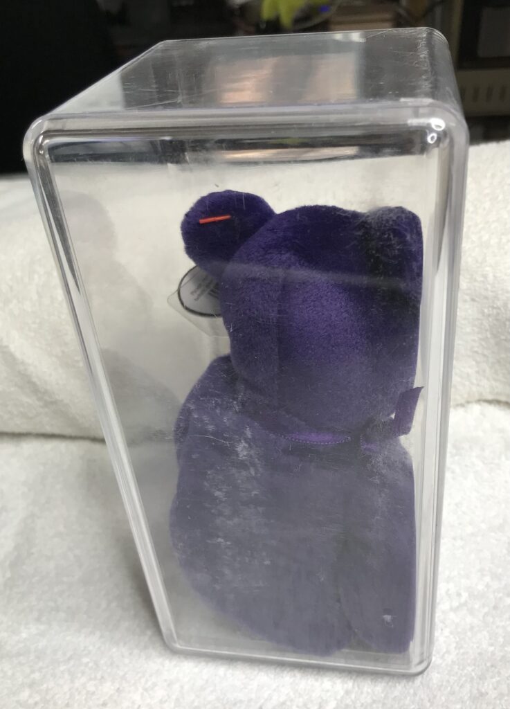 Ty Beanie Baby – Princess the Bear (Diana Memorial) – Dark Purple – Tags Intact – In Display Case – From Estate Collection - Image 6