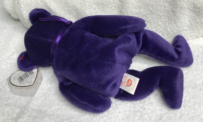 Ty Beanie Baby – Princess the Bear (Diana Memorial) – Dark Purple – Tags Intact – In Display Case – From Estate Collection - Image 10