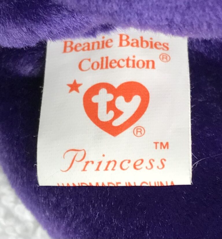 Ty Beanie Baby – Princess the Bear (Diana Memorial) – Dark Purple – Tags Intact – In Display Case – From Estate Collection - Image 11