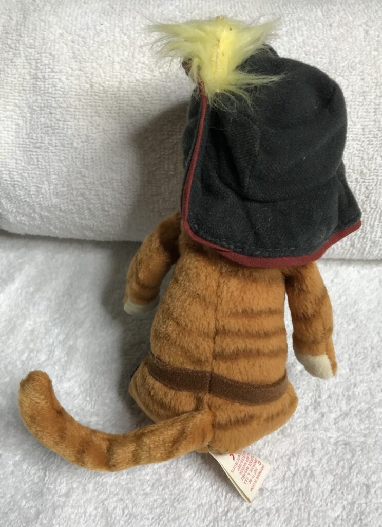 Ty Beanie Baby – Puss 'n Boots (No Hang Tag) – Orange Tabby in Costume – Used – Estate Collection - Image 3