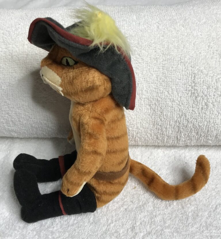 Ty Beanie Baby – Puss 'n Boots (No Hang Tag) – Orange Tabby in Costume – Used – Estate Collection - Image 5