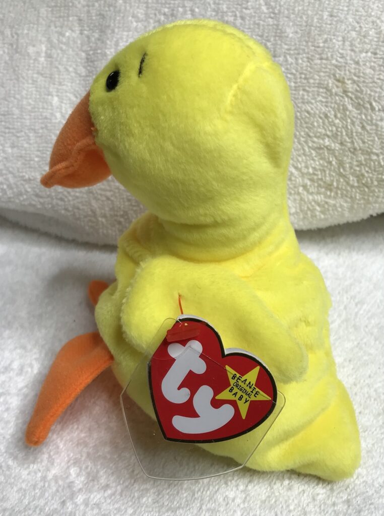 Ty Beanie Baby Quackers the Duck – DOB 4/19/1994 – Retired – Tags Intact – Estate Collection - Image 2