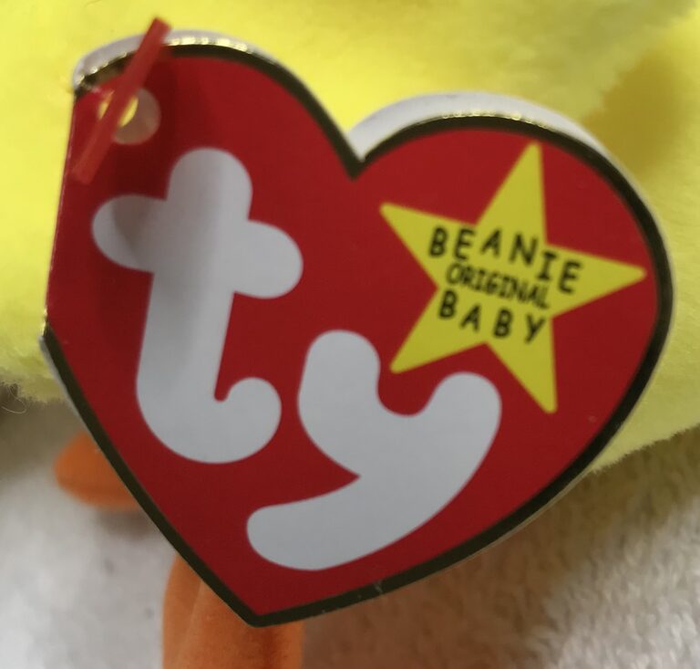 Ty Beanie Baby Quackers the Duck – DOB 4/19/1994 – Retired – Tags Intact – Estate Collection - Image 3