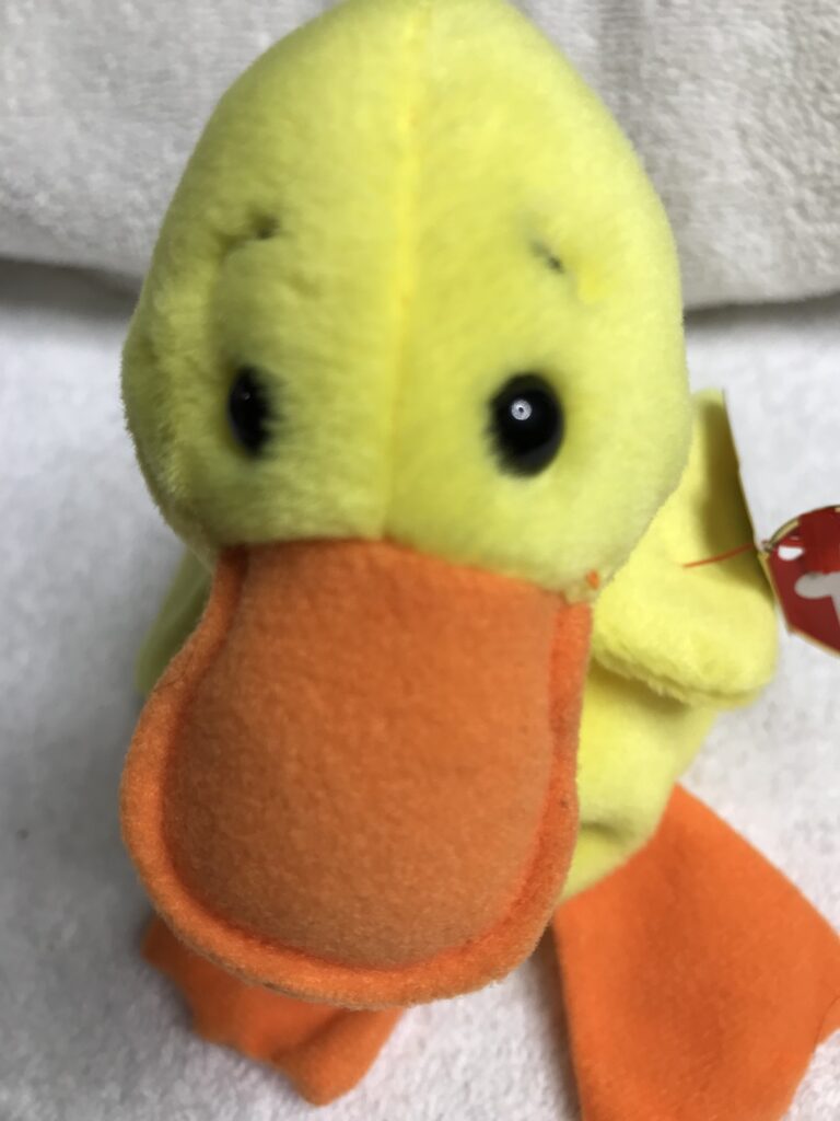 Ty Beanie Baby Quackers the Duck – DOB 4/19/1994 – Retired – Tags Intact – Estate Collection - Image 6