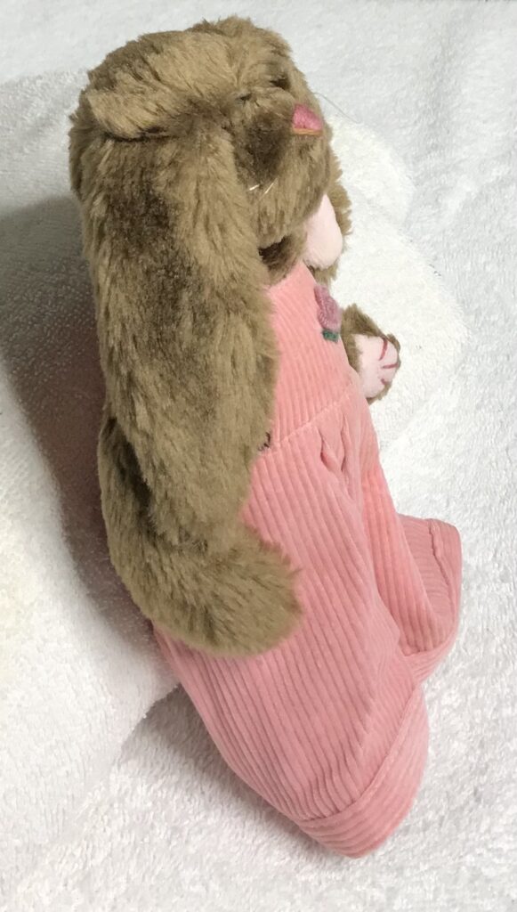 Ty Attic Treasures Rose Rabbit Pink Overalls Jointed Limbs Tags Intact Estate - Image 4