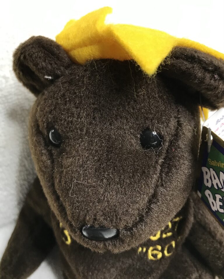Salvino’s Bamm Beano’s Babe Ruth #3 Bear – 1998 – Gold Embroidery – Tags Intact – Estate - Image 2
