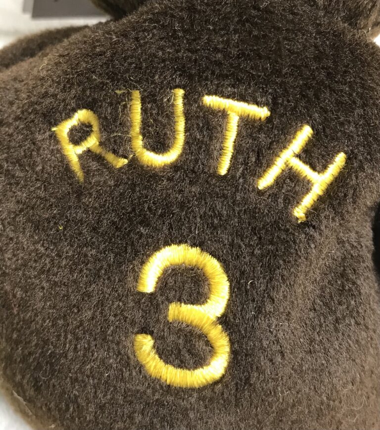 Salvino’s Bamm Beano’s Babe Ruth #3 Bear – 1998 – Gold Embroidery – Tags Intact – Estate - Image 12