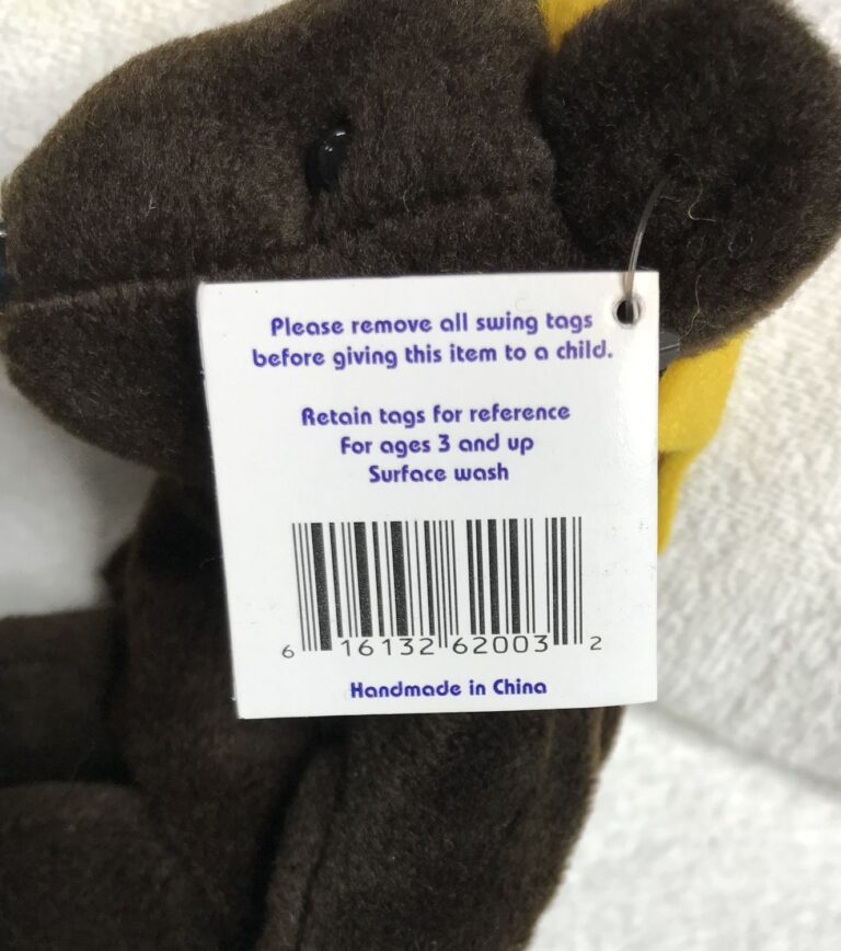 Salvino's Bamm Beano's Sammy Sosa #21 Bear – 1998 MLB Collectible – Dark Brown with Yellow Hat – Estate Collection - Image 4