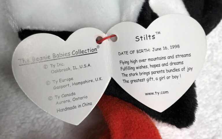 Ty Beanie Baby – Stilts the Stork – 1998 – Tags Intact – Estate Collection - Image 11