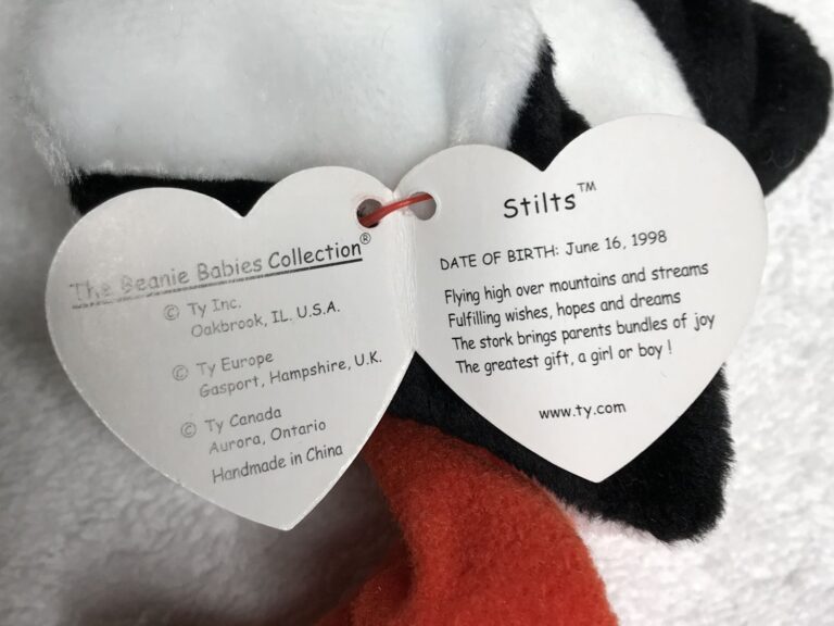 Ty Beanie Baby – Stilts the Stork – 1998 – Tags Intact – Estate Collection - Image 8
