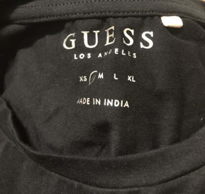 GUESS Los Angeles Black Women’s T-Shirt Sz S Embroidered Logo Stretchy Cotton - Image 5