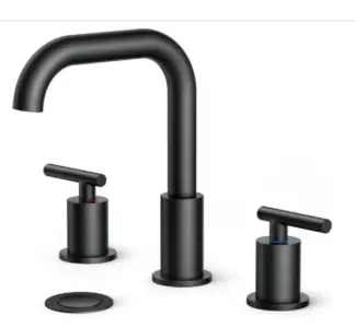 Forious Widespread Bathroom Faucet FB-300B – Black – 2 Handle – NEW