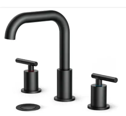 Forious Widespread Bathroom Faucet FB-300B – Black – 2 Handle – NEW