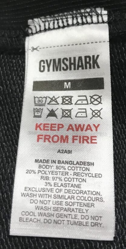 Gymshark Short Sleeve Sweatshirt  Dark Gray Size M NEW A2A9I-BBBB-M-BW1 - Image 5
