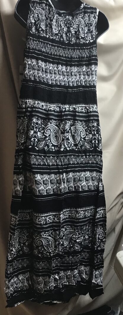 Kim Rogers KM Petite Dress Smocked Top Black & White Print New with Tag SZ PL - Image 3