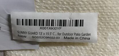 Sunny Guard Sun Shade Sail 13' x 19.5' HDPE Patio Canopy UV Block Outdoor Garden - Image 3