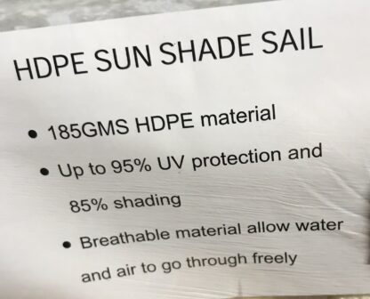 Sunny Guard Sun Shade Sail 13' x 19.5' HDPE Patio Canopy UV Block Outdoor Garden - Image 6