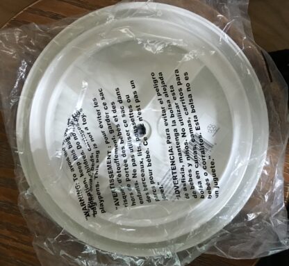 Copco 9″ Non‑Skid Lazy Susan Turntable – White & Gray – New – 3/8″ Raised Rim - Image 3