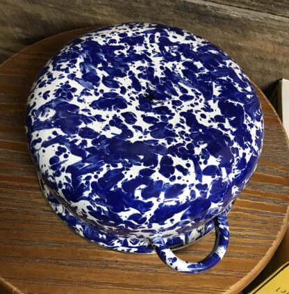 Cobalt Swirl Dutch Oven Golden Rabbit Royal Blue Enamelware NEW - Image 8
