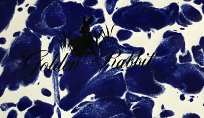 Cobalt Swirl Dutch Oven Golden Rabbit Royal Blue Enamelware NEW - Image 9