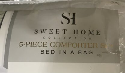 Sweet Home Collection 5‑Piece White Bed‑In‑A‑Bag Twin Set – Comforter & Sheets - Image 4